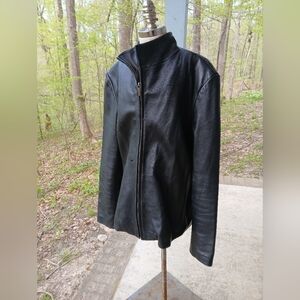 Ninewest Separates Women's XL Black‎ Leather Jacket